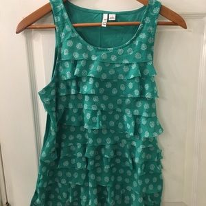 Beautiful color green tank top .